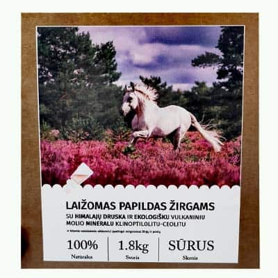 Laižomas papildas su Himalajų druska ir ekologišku mineralu klinoptilotitu-ceolitu, 1.8 kg.